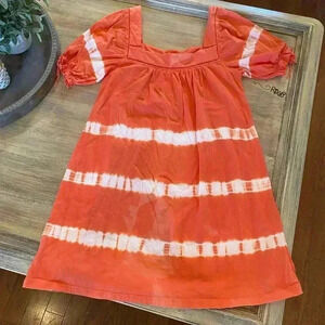 Orange & White tie dyed RXB dress-size M- NWT